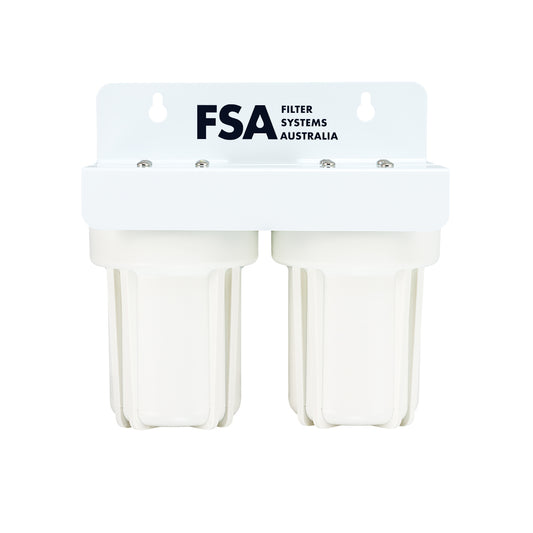 Compact Twin High Flow Undersink Caravan Water Filter System for Mains Water (GT1-97)