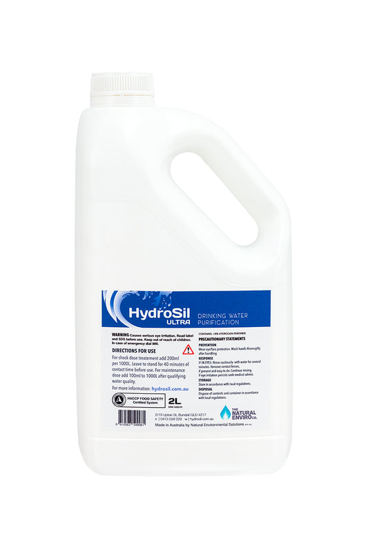 HydroSil-ULTRA 2Lt Bottle | Silver Stabilised Hydrogen Peroxide Water Sanitiser 7.5%