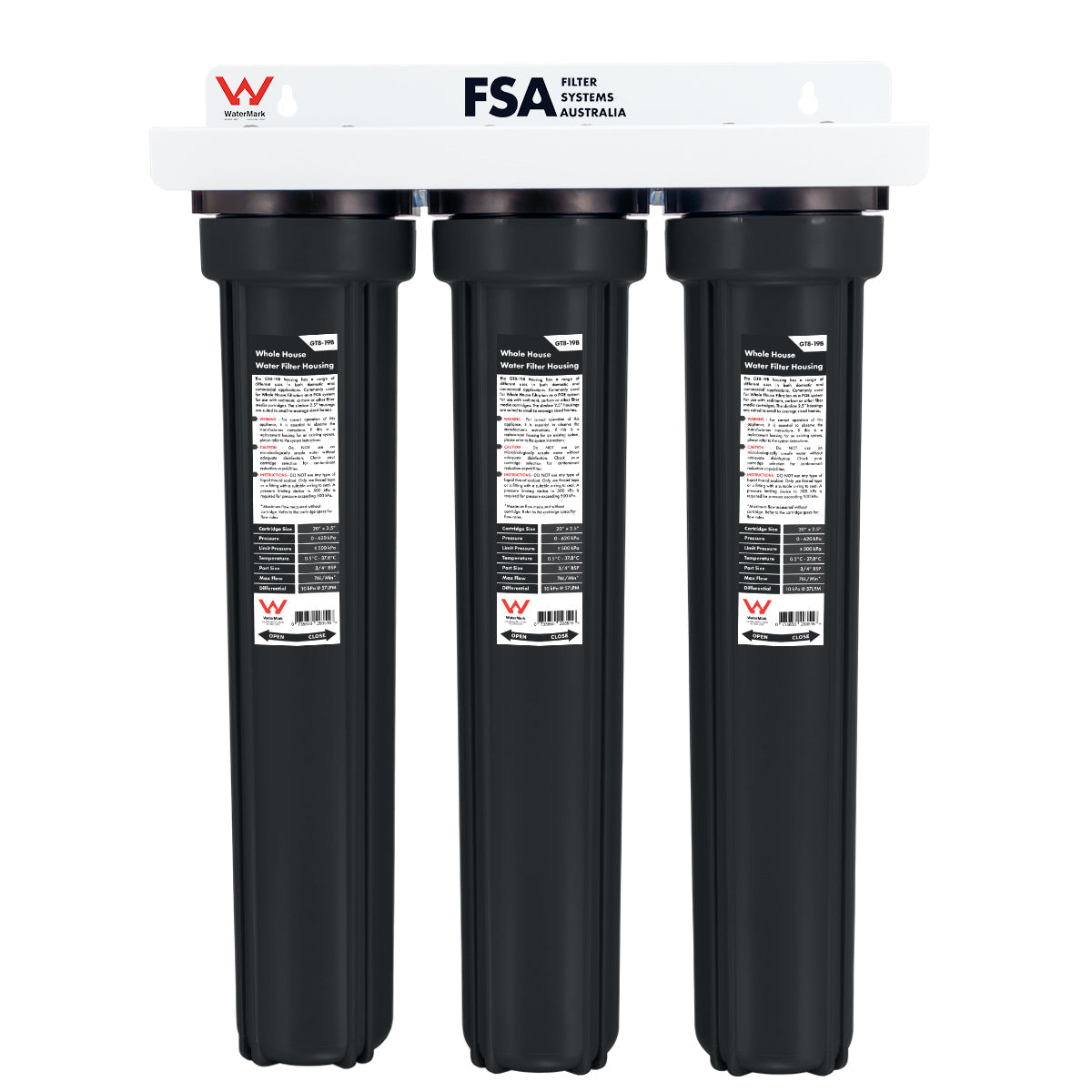 Replacement filter pack for the GT1-80T slim triple whole house system