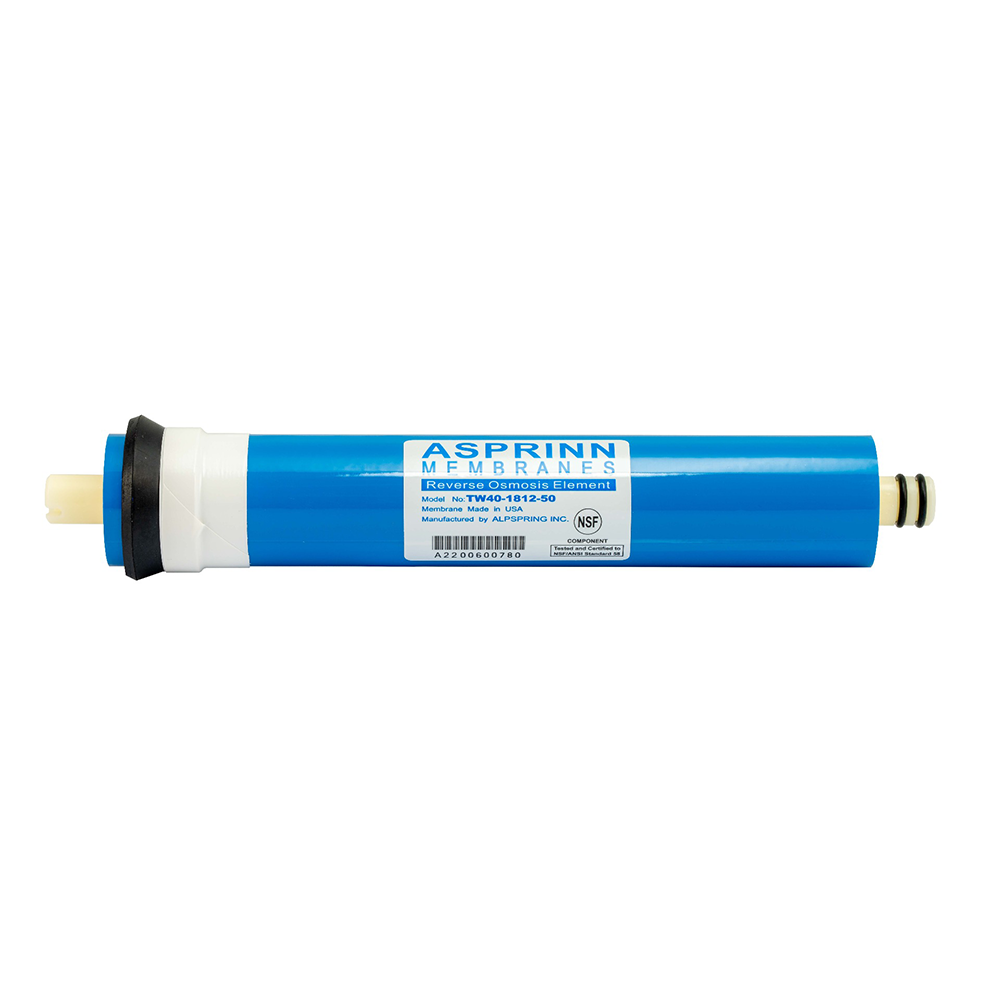Asprinn Reverse Osmosis RO Membrane Element 50 GPD/190 LPD | USA Made to Approx. 0.0001 Micron (GT13-59)