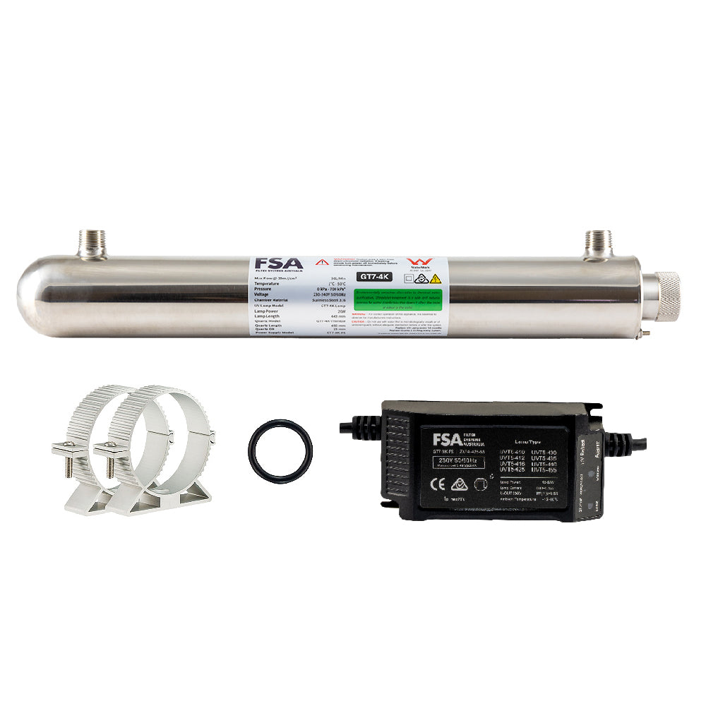 Ultraviolet Water Sterilisation System 30L/min 316 Stainless | Small House (GT7-4K)