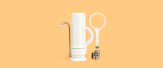 Countertop kitchen tap water filter kit for units, apartments and renters