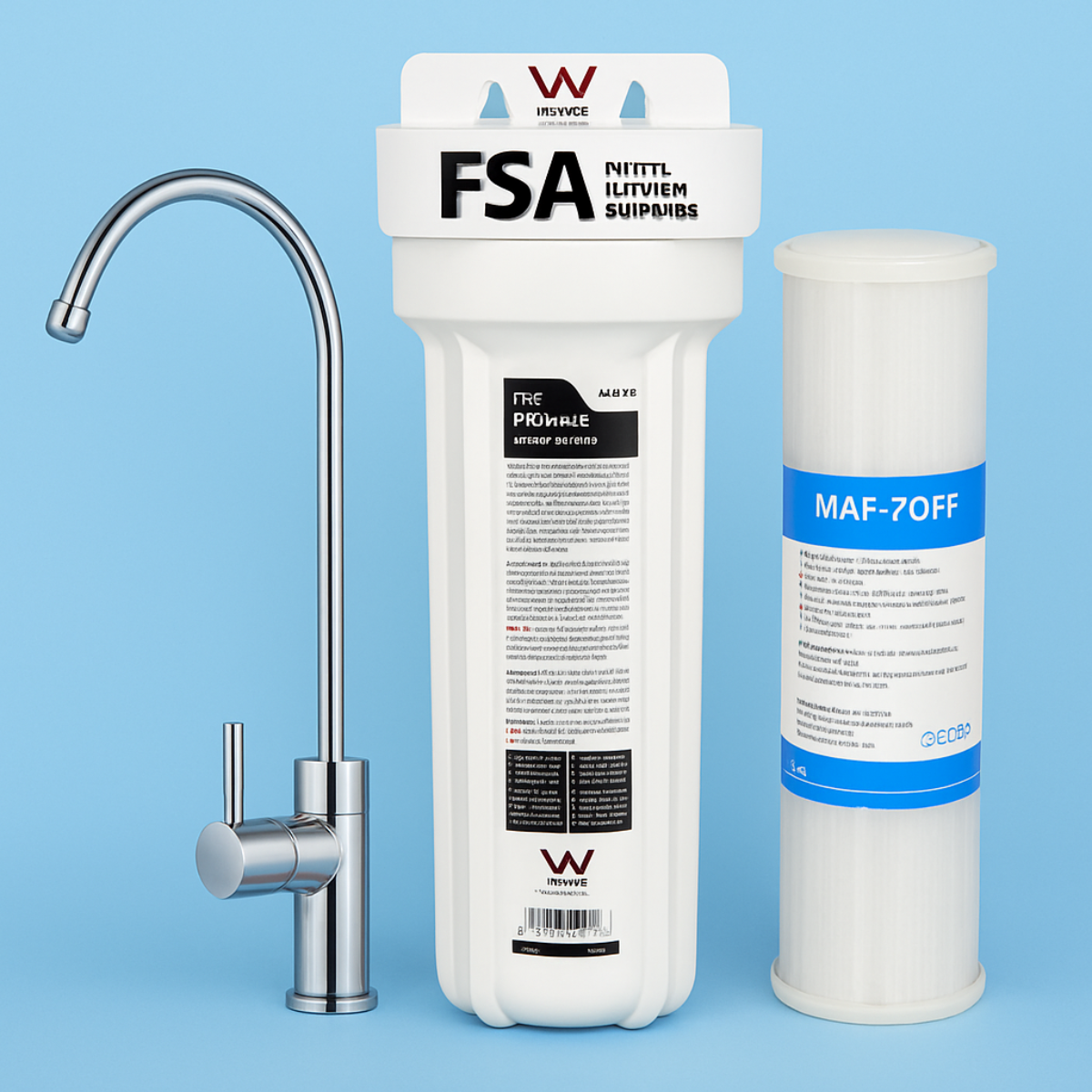 Under-sink drinking water filter installation