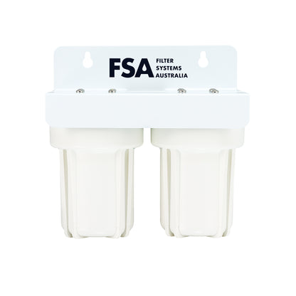 Compact Twin High Flow Undersink Caravan Water Filter System for Mains Water (GT1-97)