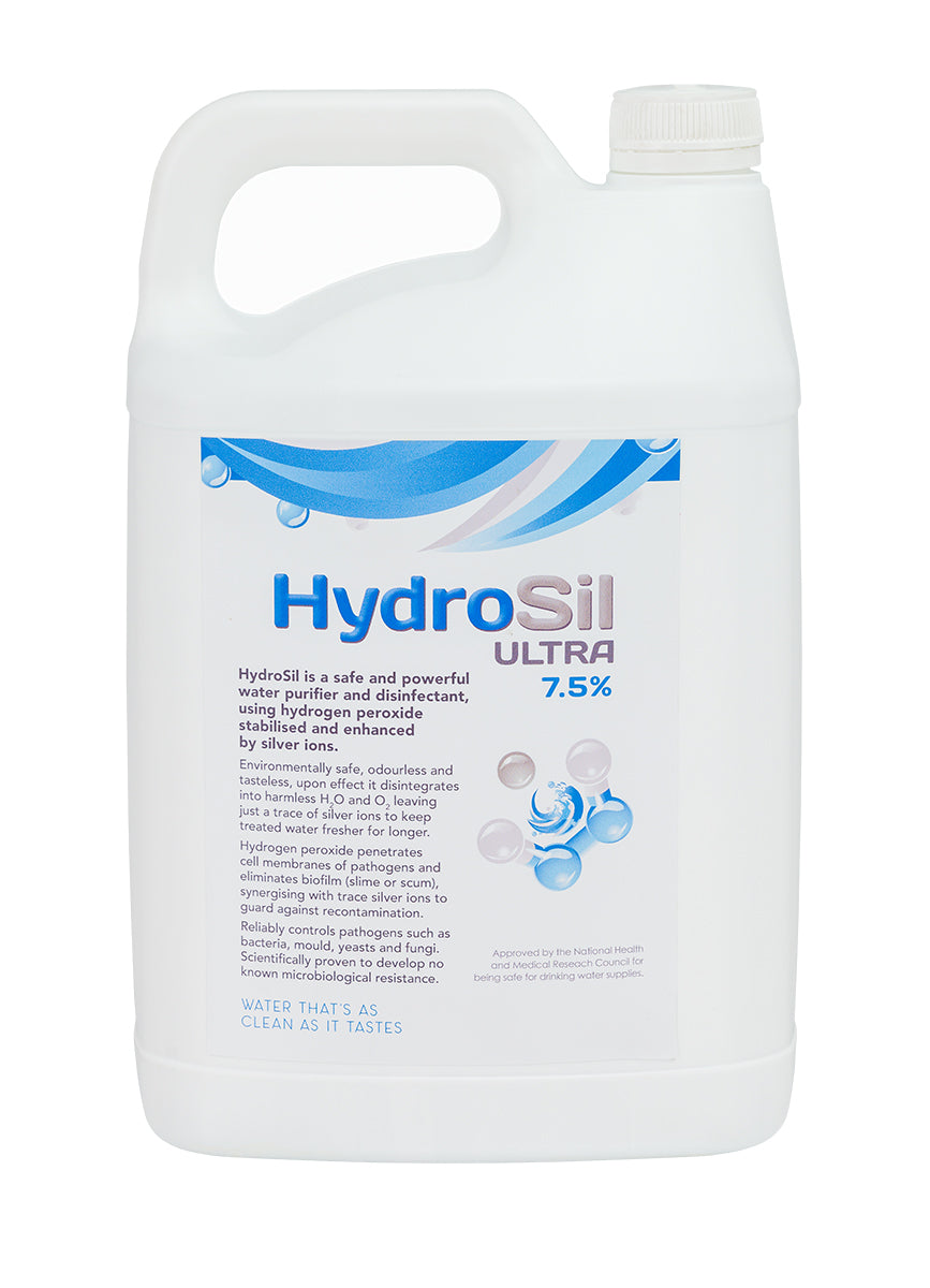 HydroSil-ULTRA 5Lt Bottle | Silver Stabilised Hydrogen Peroxide Water Sanitiser 7.5%