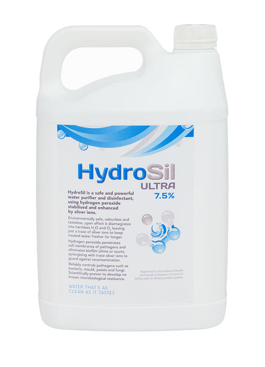 HydroSil-ULTRA 5Lt Bottle | Silver Stabilised Hydrogen Peroxide Water Sanitiser 7.5%