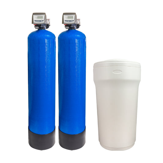 Twin Alternating 9” x 35” Water Softener with 100LT Brine Tank 15-25 L/PM (GT41-32-TA9)
