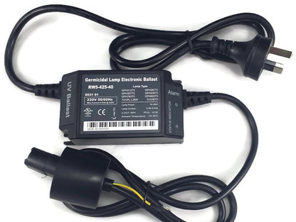 UV Ballast Suit FSA WaterMark Ultraviolet Systems 10W-40W - Earth Cable + AU Plug (GT7-8K-PS)