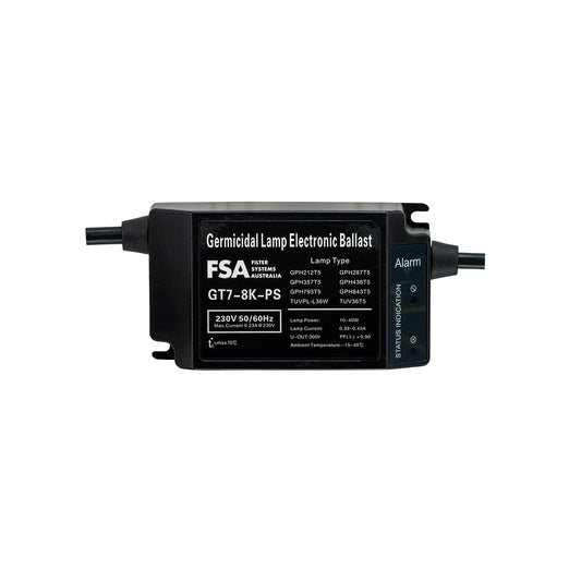 UV Ballast Suit FSA WaterMark Ultraviolet Systems 10W-40W - Earth Cable + AU Plug (GT7-8K-PS)