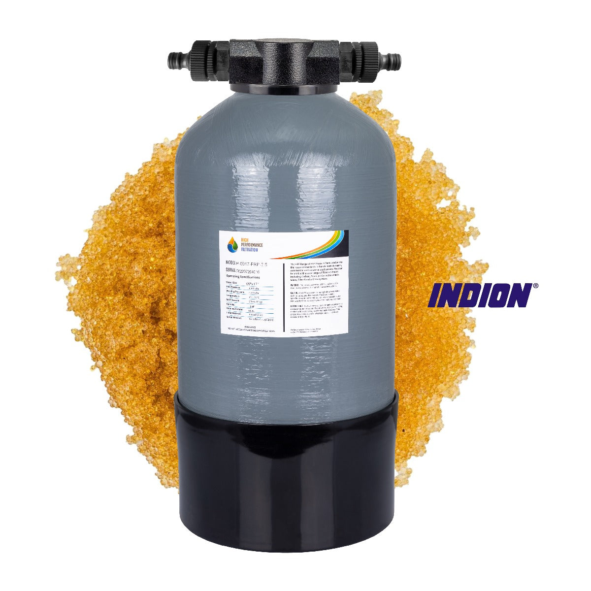 Anti-Scale Spot Free Rinse De-Ionising 9" x 17" Media Vessel System | Small Scale/Home Window Cleaning & Car Detailing Water Filter (GT1-112-DI)