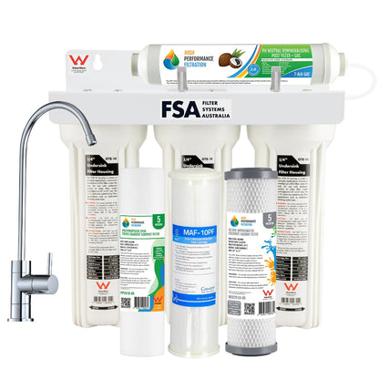 Triple pH Neutral + 0.1 Micron Ultra Fine Cyst Parasite + Bacteria Reduction Undersink Water Filter (GT1-38TMAFCC)