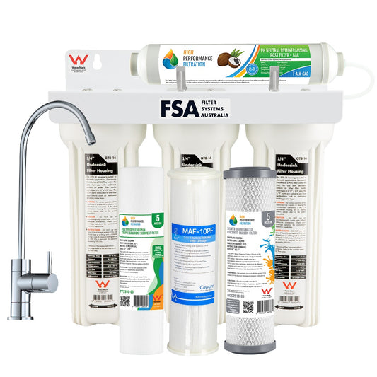 Triple pH Neutral + 0.1 Micron Ultra Fine Cyst Parasite + Bacteria Reduction Undersink Water Filter (GT1-38TMAFCC)