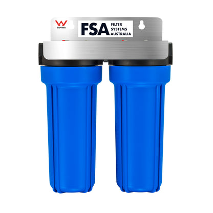 Caravan/Cabin/Tiny House Rain/Tank Water Filter System | Ultraviolet Sanitation @ 15 Litres/Min | 10" x 2.5" (GT1-4WM + GT7-4K)