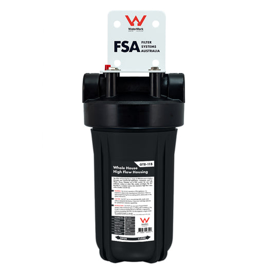 Single Whole House Water Filter System | 10"x 4.5" for Small Households | Watermark Certified (GT1-6W)