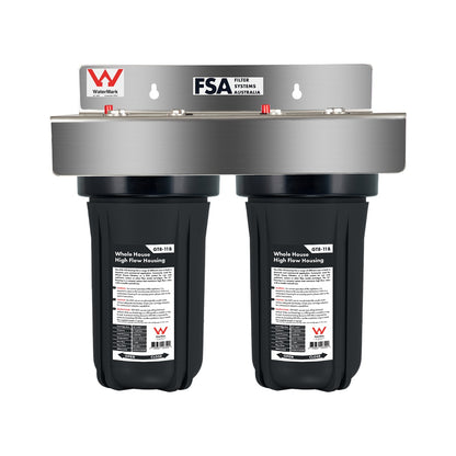 Twin Whole House Water Filter System | 10" x 4.5" for Small Households | WaterMark Certified (GT1-7WM)