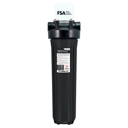 Single Whole House Water Filter System | 20" x 4.5" High Flow | Watermark Certified (GT1-8WM)