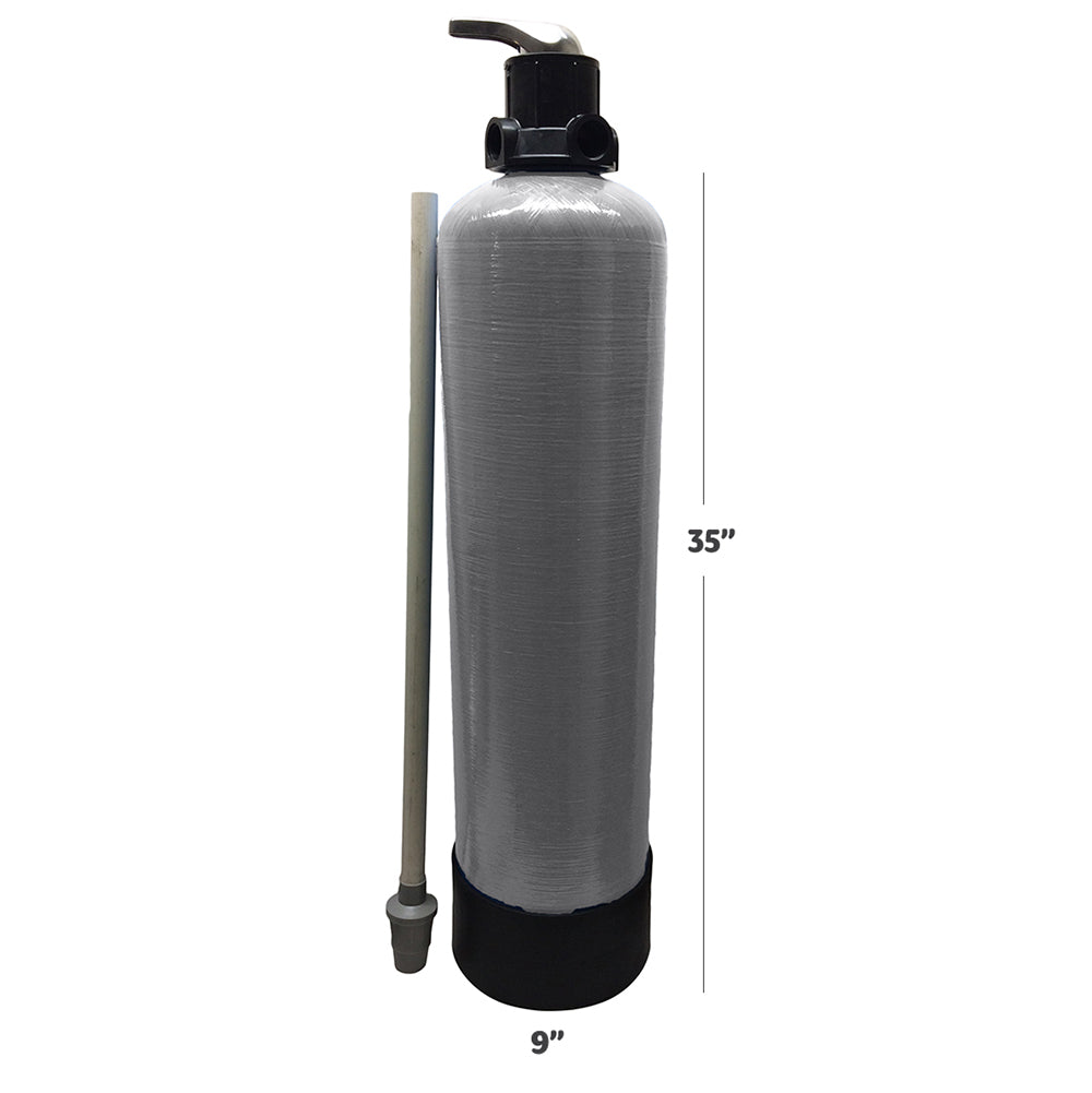 Media Vessel For Water Filtration 35" x 9" Complete System | Backwash Head (GT1-91)