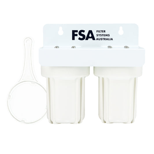 Compact Twin High Flow Undersink Caravan Water Filter System for Mains Water (GT1-97)