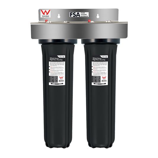 Twin Whole House Water Filter System | 20" x 4.5" High Flow System | WaterMark Certified (GT1-9WM)
