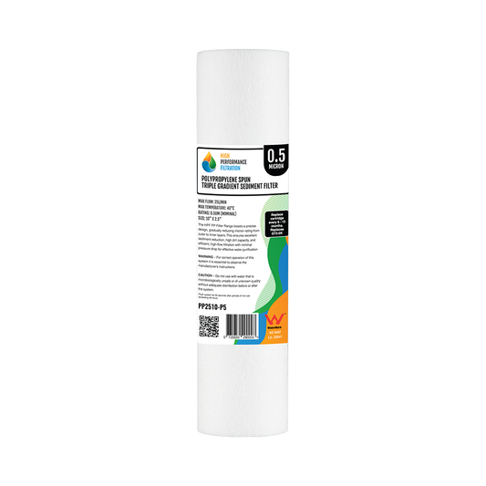 Replacement Sediment Filter Cartridge – 0.5 Micron, 10" x 2.5" (GT2-0K)