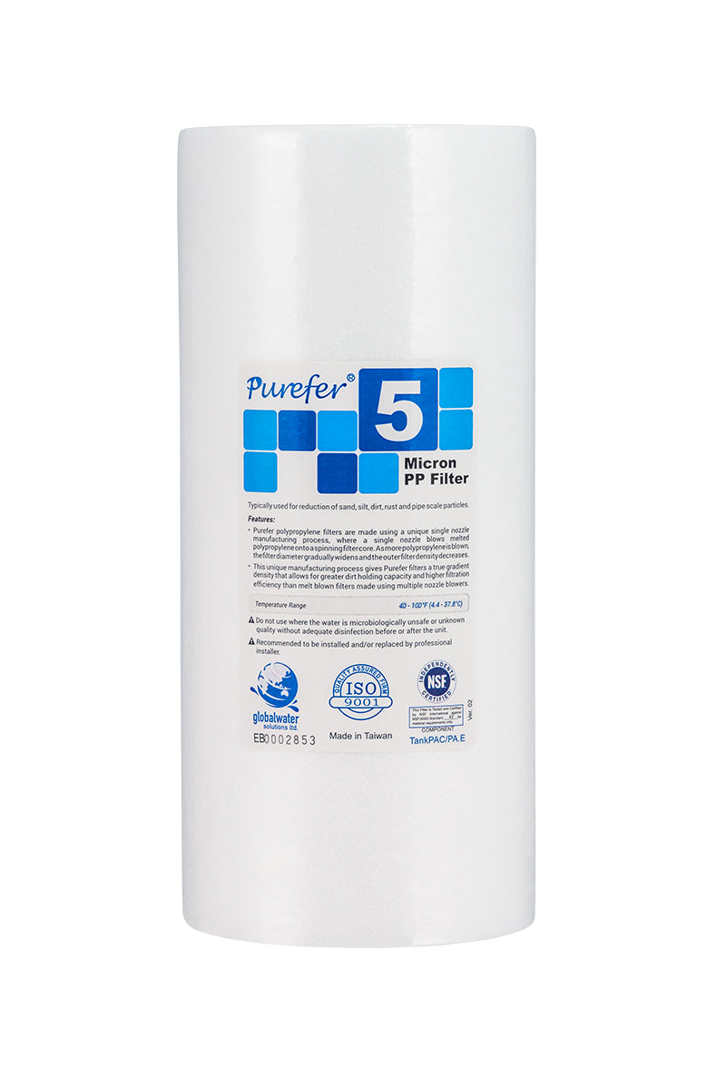 Polyspun Sediment Gradient Cartridge – 5 Micron, 10" x 4.5" (GT2-16N)