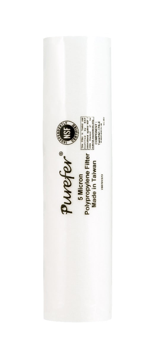 Polypropylene Spun Sediment Gradient Cartridge – 5 Micron, 10" x 2.5" (GT2-2N)