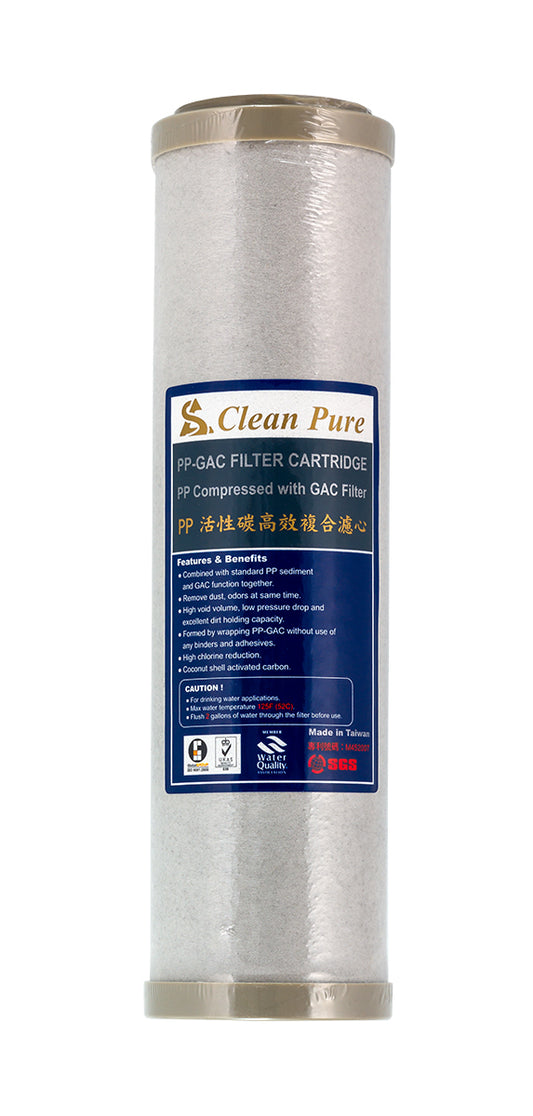 Carbon Impregnated Sediment Cartridge – Gravity Flow, 10" x 2.5" (GT2-30G)