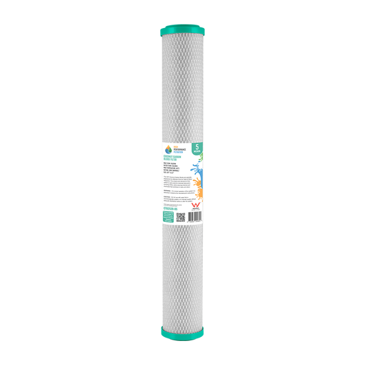 Coconut Carbon Block Cartridge 5 Micron 20 inch x 2.5 inch, WaterMark certified (GT4-10CTO / CTO2520-05)