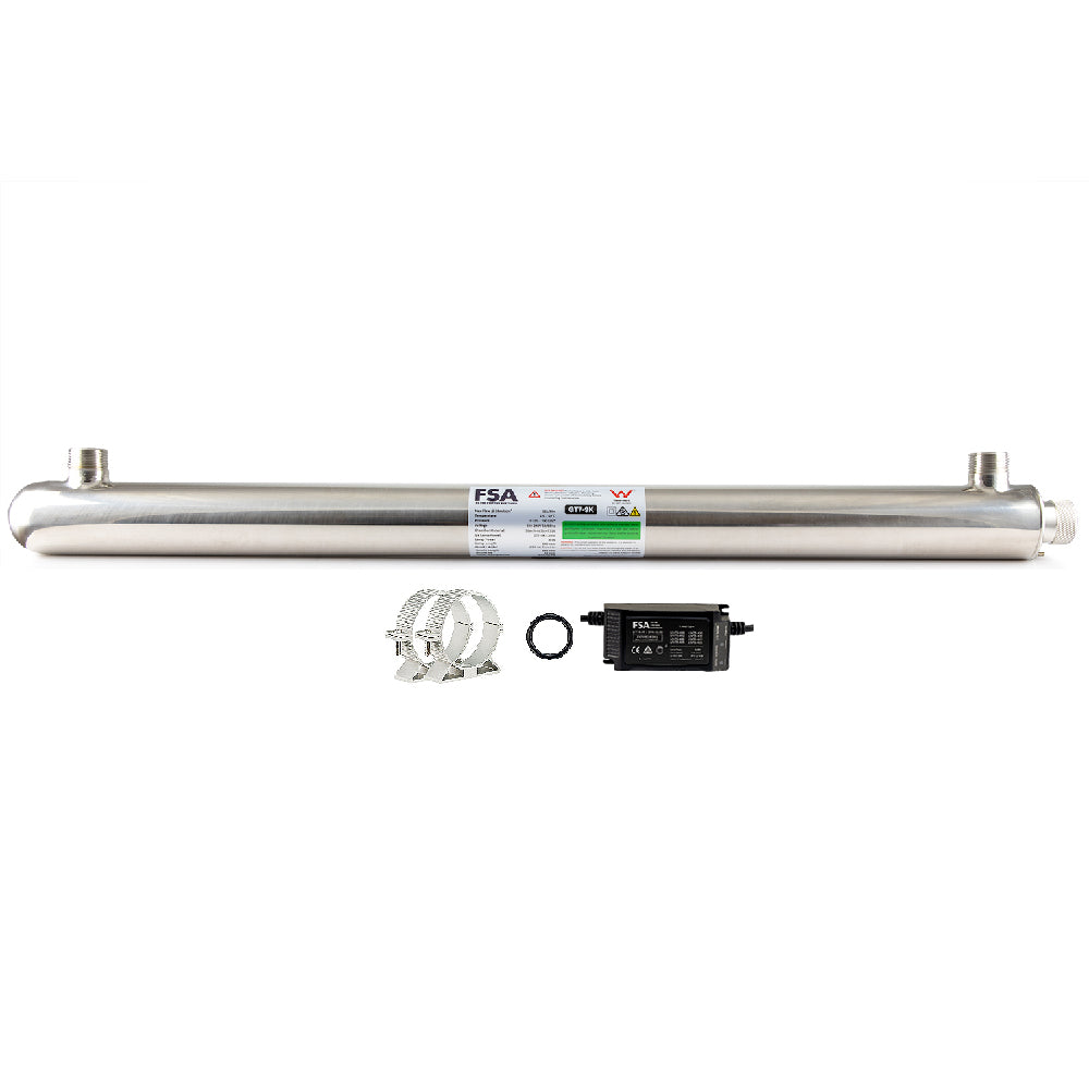 WaterMark Ultraviolet Water Sterilisation System 50L/m Whole House UV 316 Stainless Steel (GT7-9K)