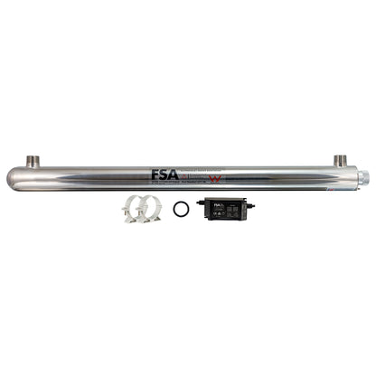 Compact Caravan/Cabin/Tiny House Rain/Tank Water Filter System | Ultraviolet Sanitation | 10" x 4.5" (GT1-7WM + GT7-9K)