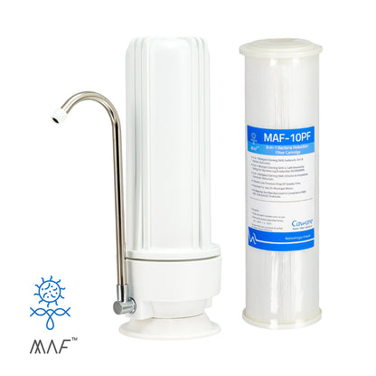 HPF Benchtop Water Filter System 0.1 Micron Sediment, Chemical & Bacterial Reduction Filter (H1-100MAF)