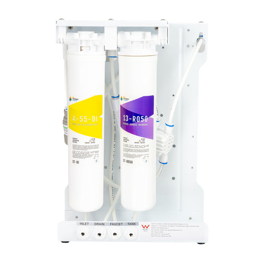 High Performance | 5 Stage Quick-Change RO/DI | Double Carbon Reverse Osmosis Deionising Water Purification System (H1-EQ5AN-DI)